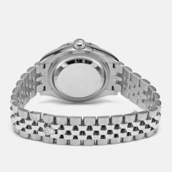 Pre Owned Rolex Pink 18k White Gold Diamond Oystersteel Datejust 279384RBR Women's Wristwatch 28 mm 