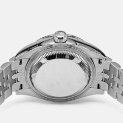 Pre Owned Rolex Pink 18k White Gold Diamond Oystersteel Datejust 279384RBR Women's Wristwatch 28 mm 