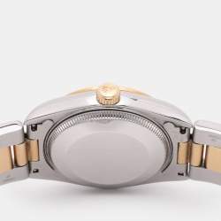 Pre Owned Rolex Datejust 68273 Automatic White Stainless Steel 18K Yellow Gold Women's Wristwatch 30 mm