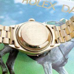 Pre Owned Rolex Datejust 69258 Automatic Diamond 18k Yellow Gold Women's Wristwatch 26 mm