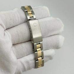 Pre Owned Rolex Oyster Perpetual 67243 Automatic Gray 18k Yellow Gold Stainless Steel Women's Wristwatch 24 mm