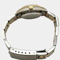 Pre Owned Rolex Oyster Perpetual 76183 Automatic Black 18k Yellow Gold Stainless Steel Women's Wristwatch 24 mm