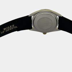 Pre Owned Rolex Oyster Perpetual 1024 Automatic Champagne 18k Yellow Gold Stainless Steel Women's Wristwatch 34 mm