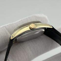 Pre Owned Rolex Oyster Perpetual 1024 Automatic Champagne 18k Yellow Gold Stainless Steel Women's Wristwatch 34 mm