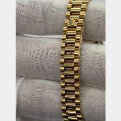 Pre Owned Rolex President Datejust 69158 Automatic Diamond 18k Yellow Gold Women's Wristwatch 26 mm