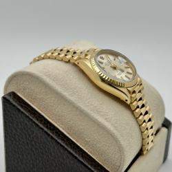 Pre Owned Rolex President Datejust 6917 Automatic Silver 18k Yellow Gold Women's Wristwatch 26 mm
