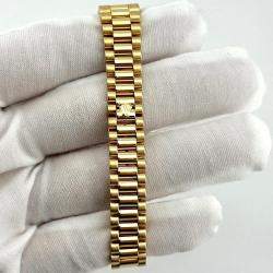 Pre Owned Rolex President Datejust 79088 Automatic Diamond 18k Yellow Gold Women's Wristwatch 26 mm