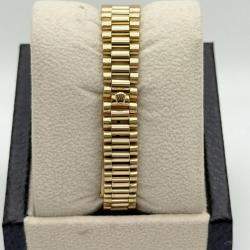 Pre Owned Rolex President Datejust 69178 Automatic Champagne 18k Yellow Gold Women's Wristwatch 26 mm