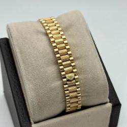Pre Owned Rolex President Datejust 69288 Automatic Champagne Diamond 18k Yellow Gold Women's Wristwatch 26 mm