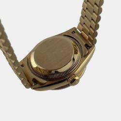 Pre Owned Rolex President Datejust 69288 Automatic Champagne Diamond 18k Yellow Gold Women's Wristwatch 26 mm