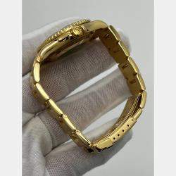 Pre Owned Rolex Yacht-Master 168628 Automatic White 18k Yellow Gold Women's Wristwatch 35 mm