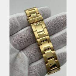Pre Owned Rolex Yacht-Master 168628 Automatic White 18k Yellow Gold Women's Wristwatch 35 mm