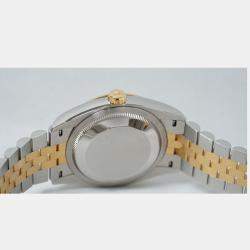 Pre Owned Rolex Datejust 126233-0031 Automatic Silver Diamond 18K Yellow Gold Stainless Steel Women’s Wristwatch 36 mm