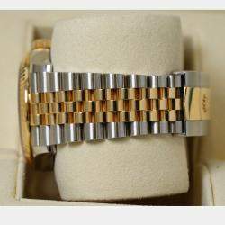 Pre Owned Rolex Datejust 126233-0031 Automatic Silver Diamond 18K Yellow Gold Stainless Steel Women’s Wristwatch 36 mm