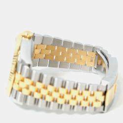 Pre Owned Rolex Datejust 126233-0031 Automatic Silver Diamond 18K Yellow Gold Stainless Steel Women’s Wristwatch 36 mm