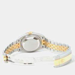 Pre Owned Rolex Datejust 126233-0031 Automatic Silver Diamond 18K Yellow Gold Stainless Steel Women’s Wristwatch 36 mm