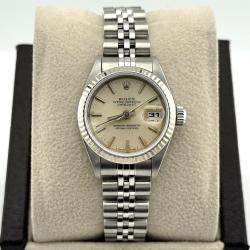 Pre Owned Rolex Datejust 79173 Automatic Champagne Stainless Steel Women's Wristwatch 26 mm