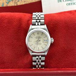 Pre Owned Rolex Datejust 79173 Automatic Champagne Stainless Steel Women's Wristwatch 26 mm