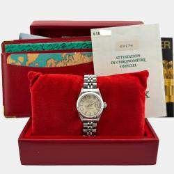 Pre Owned Rolex Datejust 79173 Automatic Champagne Stainless Steel Women's Wristwatch 26 mm
