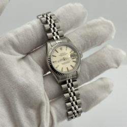 Pre Owned Rolex Datejust 79173 Automatic Champagne Stainless Steel Women's Wristwatch 26 mm