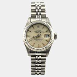Pre Owned Rolex Datejust 79173 Automatic Champagne Stainless Steel Women's Wristwatch 26 mm