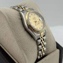 Pre Owned Rolex Datejust 79173 Automatic Champagne Stainless Steel Women's Wristwatch 26 mm