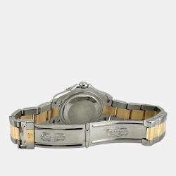 Pre Owned Rolex Yacht-Master Midsize 168623 Automatic Silver 18K Yellow Gold & Stainless Steel Women's Wristwatch 35mm