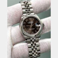 مملوكة مسبقًا Rolex Datejust 279160 Automatic Dark Grey Stainless Steel Women's Wristwatch 28mm