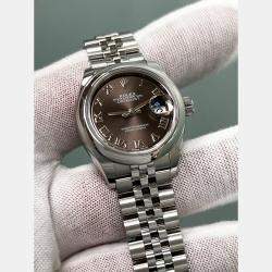 مملوكة مسبقًا Rolex Datejust 279160 Automatic Dark Grey Stainless Steel Women's Wristwatch 28mm
