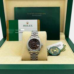 مملوكة مسبقًا Rolex Datejust 279160 Automatic Dark Grey Stainless Steel Women's Wristwatch 28mm