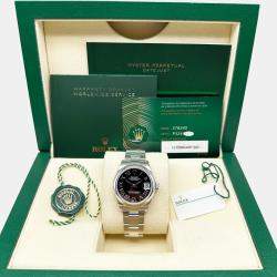 Pre Owned Rolex Datejust 278240 Automatic Black Stainless Steel Women's Wristwatch 31 mm