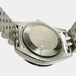 Pre Owned Rolex Datejust Midsize 178384 Automatic Silver Diamond Stainless Steel Women's Wristwatch 31 mm