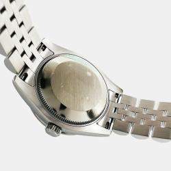 Pre Owned Rolex Datejust Midsize 178384 Automatic Silver Diamond Stainless Steel Women's Wristwatch 31 mm