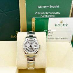 Pre Owned Rolex Datejust 179160 Automatic Silver Stainless Steel Women's Wristwatch 26 mm