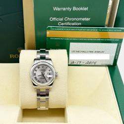 Pre Owned Rolex Datejust 179160 Automatic Silver Stainless Steel Women's Wristwatch 26 mm