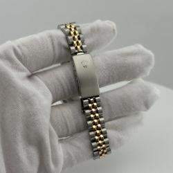 Pre Owned Rolex Datejust 69173 Automatic Blue Vignette Diamond 18K Yellow Gold Stainless Steel Women's Wristwatch 26 mm