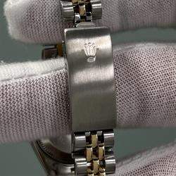 Pre Owned Rolex Datejust 69173 Automatic Ivory 18K Yellow Gold Stainless Steel Women's Wristwatch 26 mm