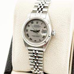 Pre Owned Rolex Datejust 79174 Automatic Silver Stainless Steel Women's Wristwatch 26 mm
