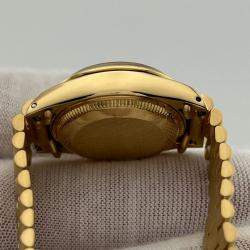 Pre Owned Rolex Datejust President 6917 Automatic Black 18K Yellow Gold Women's Wristwatch 26 mm