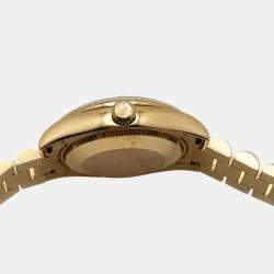 Pre Owned Rolex President 178275 Automatic MOP Diamond 18K Rose Gold Women's Wristwatch 31 mm