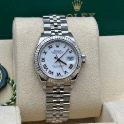 Pre Owned Rolex Datejust 279174 Automatic White Stainless Steel Women's Wristwatch 28 mm
