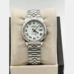 Pre Owned Rolex Datejust 279174 Automatic White Stainless Steel Women's Wristwatch 28 mm