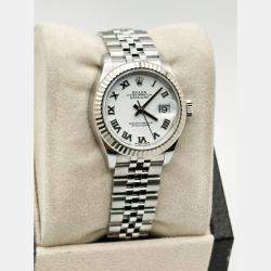 Pre Owned Rolex Datejust 279174 Automatic White Stainless Steel Women's Wristwatch 28 mm