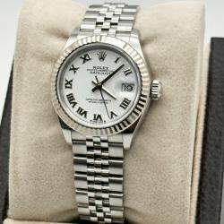 Pre Owned Rolex Datejust 279174 Automatic White Stainless Steel Women's Wristwatch 28 mm