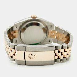 Pre Owned Rolex Datejust 126231 Automatic Slate Wimbledon 18K Rose Gold Stainless Steel Women's Wristwatch 36 mm