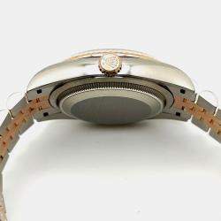 Pre Owned Rolex Datejust 126231 Automatic Slate Wimbledon 18K Rose Gold Stainless Steel Women's Wristwatch 36 mm