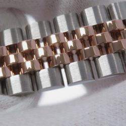 Pre Owned Rolex Datejust 279161 Automatic White 18k Rose Gold Stainless Steel Women's Wristwatch 28 mm