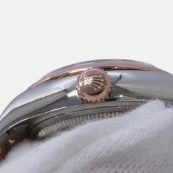 Pre Owned Rolex Datejust 279161 Automatic White 18k Rose Gold Stainless Steel Women's Wristwatch 28 mm