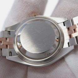 Pre Owned Rolex Datejust 279161 Automatic White 18k Rose Gold Stainless Steel Women's Wristwatch 28 mm
