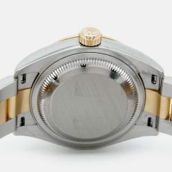 Pre Owned Rolex Datejust M279163-0002 Champagne Dial 18K Yellow Gold Oystersteel Women's Wristwatch 28 mm
